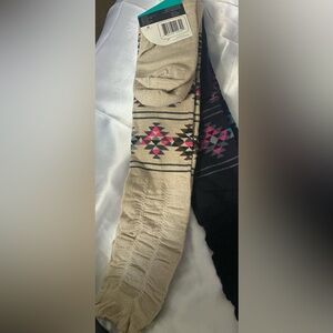 Patterned Leggings Black and Tan Size 6-10.5